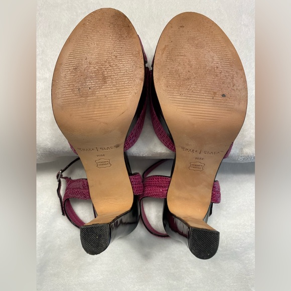 White House Black Market High Heels Snake Print Peep Toe Platform Sz 10 - Picture 10 of 12